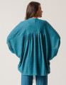 Poncho Tricot Azul Petróleo