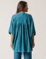 Poncho Tricot Azul Petróleo