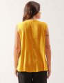 Blusa Linho Recorte Pespontado Amarelo Nascente