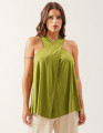 Blusa Decote Transpassado Verde Natureza