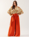 Calça Maxi Pantalona Laranja Brasa
