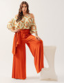 Calça Maxi Pantalona Laranja Brasa