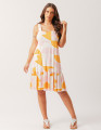Vestido Curto Alça Elástico Estampa Geométrico