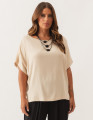 Blusa Quadrada Linho Trigo