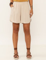 Short Esporte Linho Bege Aveia