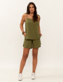 Short Esporte Linho Verde Selva